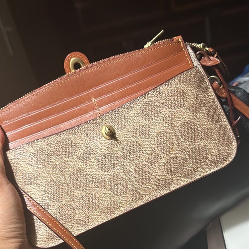 Coach crossbody with card holder wallet